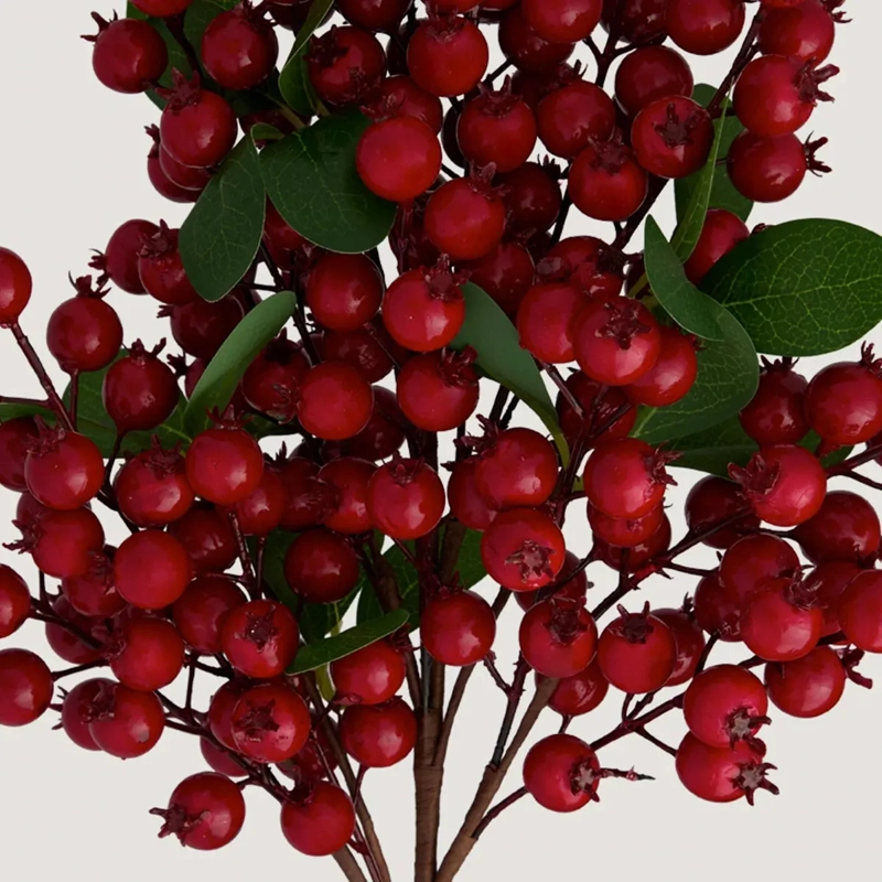 ADORNO NAVIDEÑO RIPLEY HOME TRADITIONAL XMAS RAMA FULL BERRIES  - 3