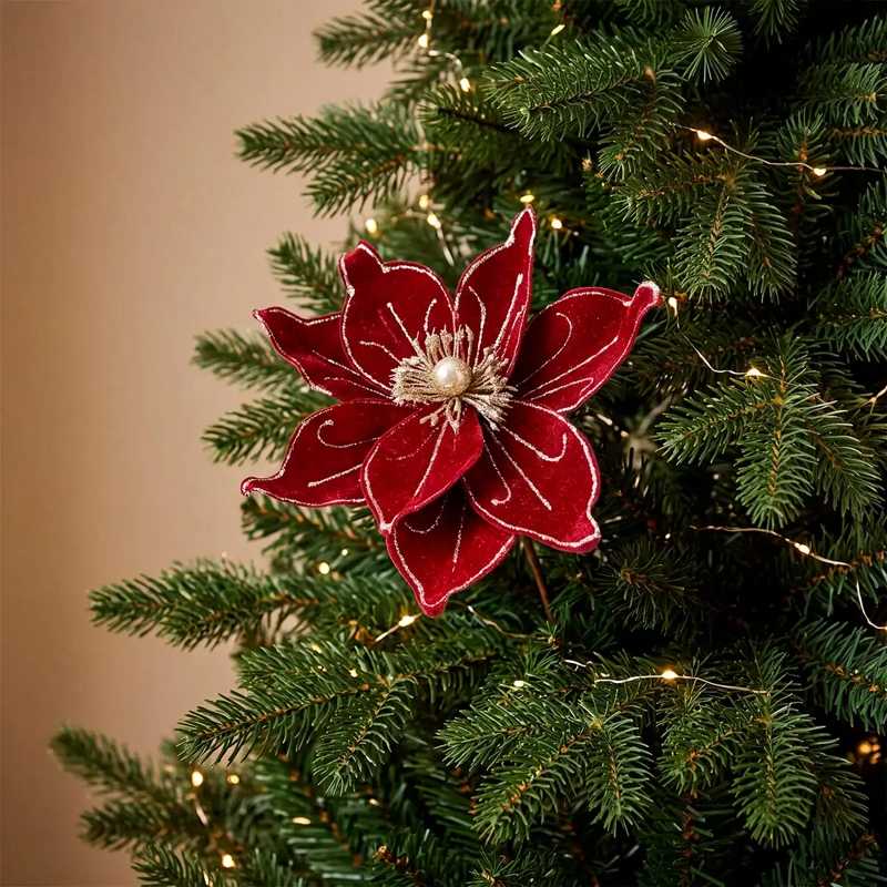 ADORNO NAVIDEÑO RIPLEY HOME WINE ROSE POINTSETIA  - 1