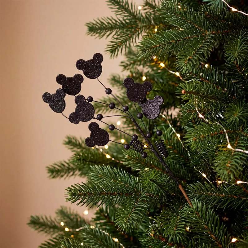ADORNO NAVIDEÑO DISNEY RAMA BRILLOS BLACK - 1