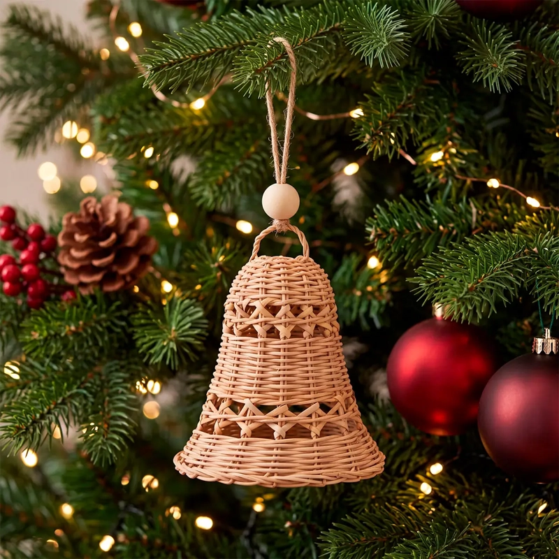 ADORNO NAVIDEÑO RIPLEY HOME NORDIC XMAS CAMPANA 26 CM - 1