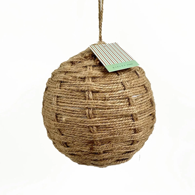 ADORNO NAVIDEÑO RIPLEY HOME NORDIC XMAS ESFERA SISAL TEJIDO - 2