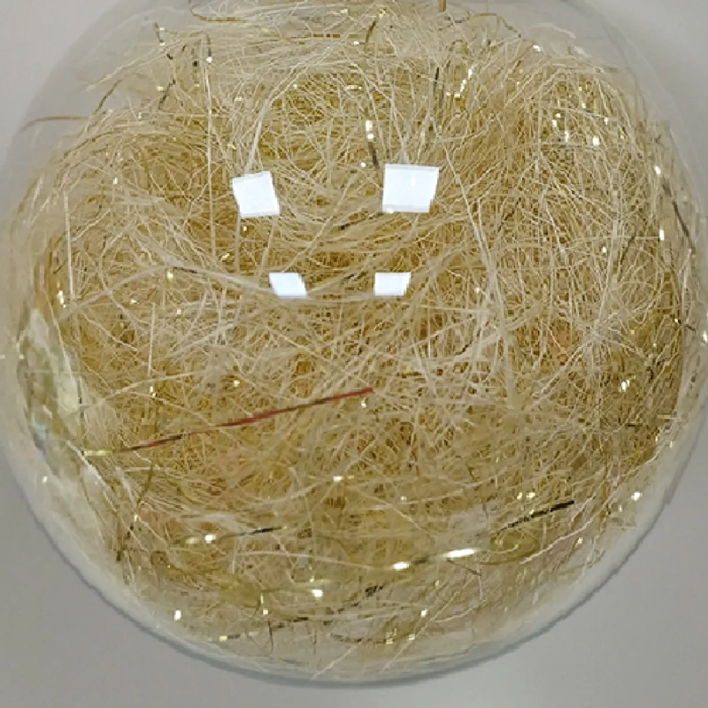 ADORNO NAVIDEÑO RIPLEY HOME NORDIC XMAS ESFERA ACERRÍN TRANSPARENTE GOLD - 3