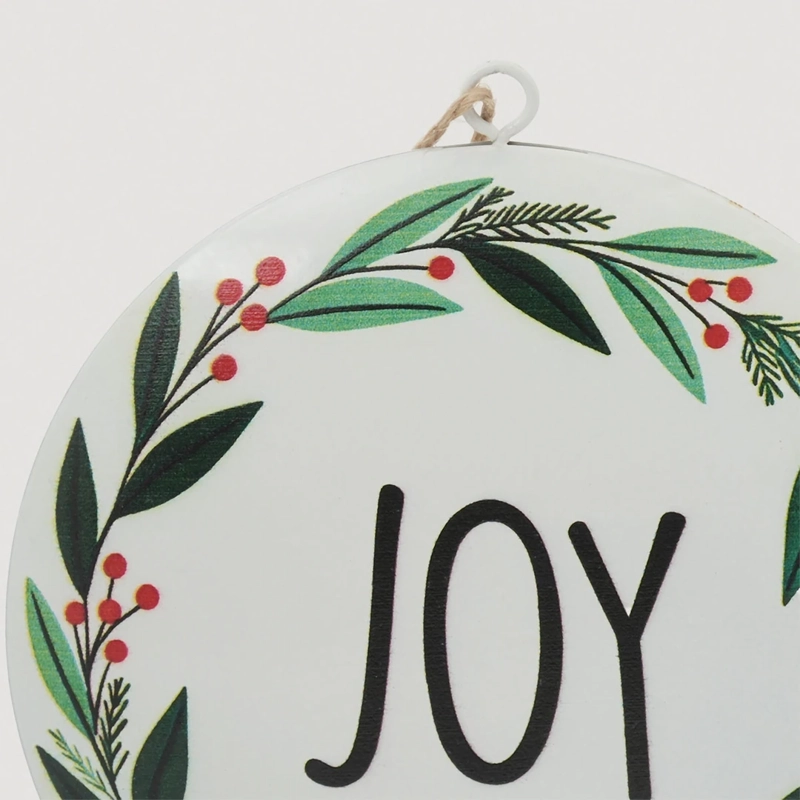 ADORNO NAVIDEÑO RIPLEY HOME TRADITIONAL XMAS ESFERA PLANA JOY - 4
