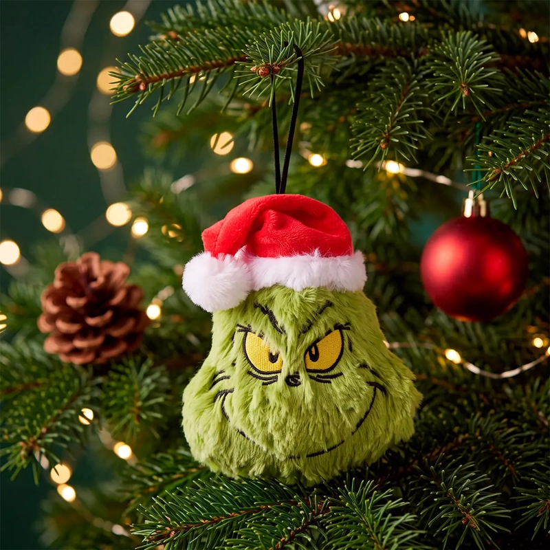 ADORNO NAVIDEÑO GRINCH CARA PLUSH 12 CM - 1