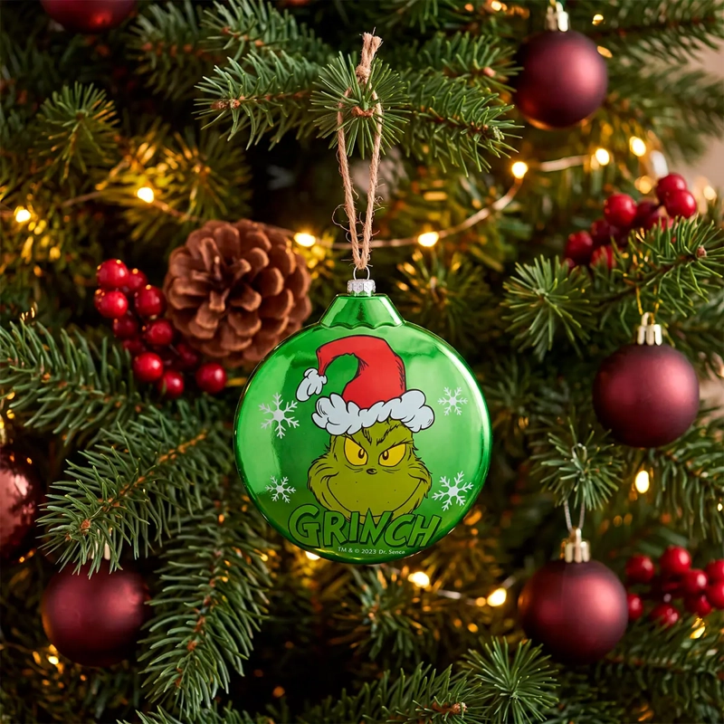 ADORNO NAVIDEÑO GRINCH FLAT 15 CM CARA - 1
