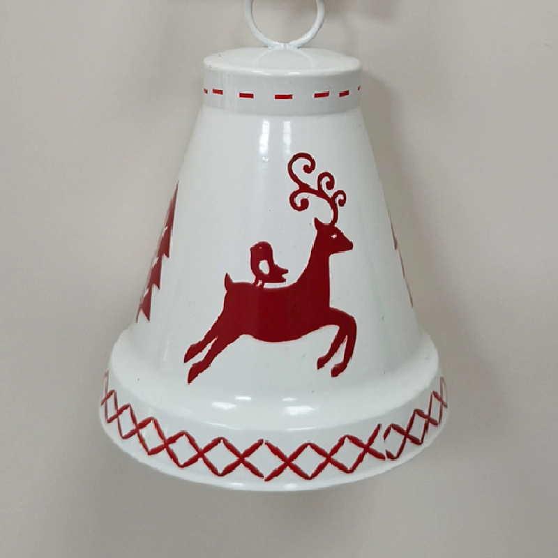 ADORNO NAVIDEÑO RIPLEY HOME TRADITIONAL XMAS CAMPANA RENO BLANCO - 3