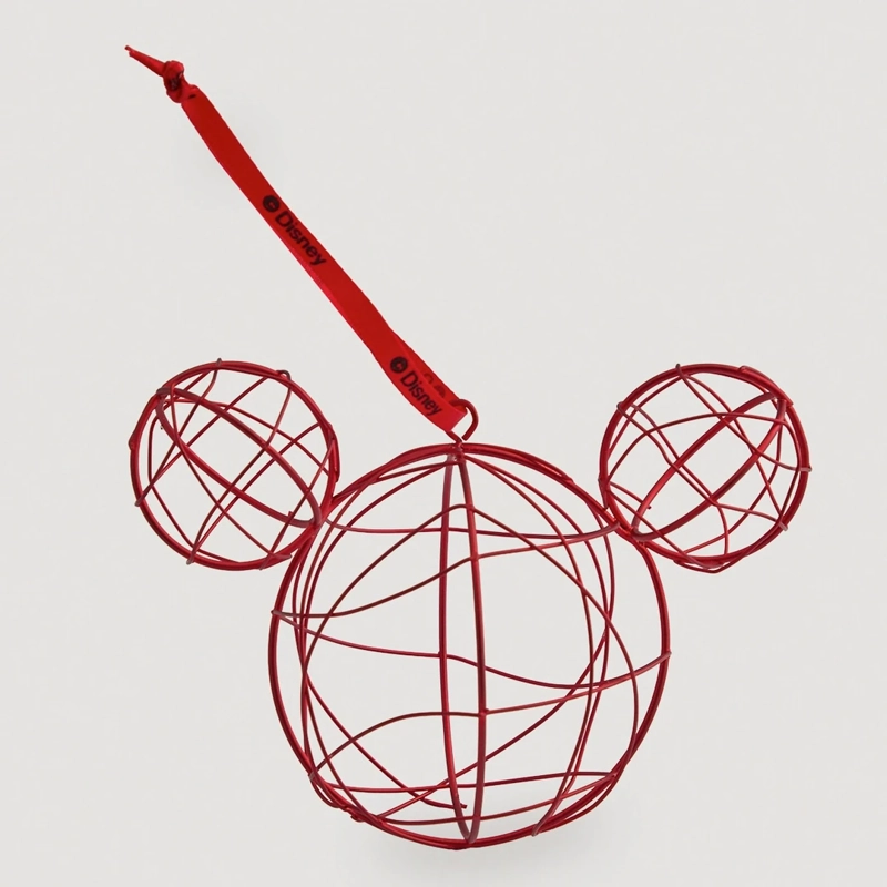 ADORNO NAVIDEÑO DISNEY CARA METAL 9 CM ROJO - 1