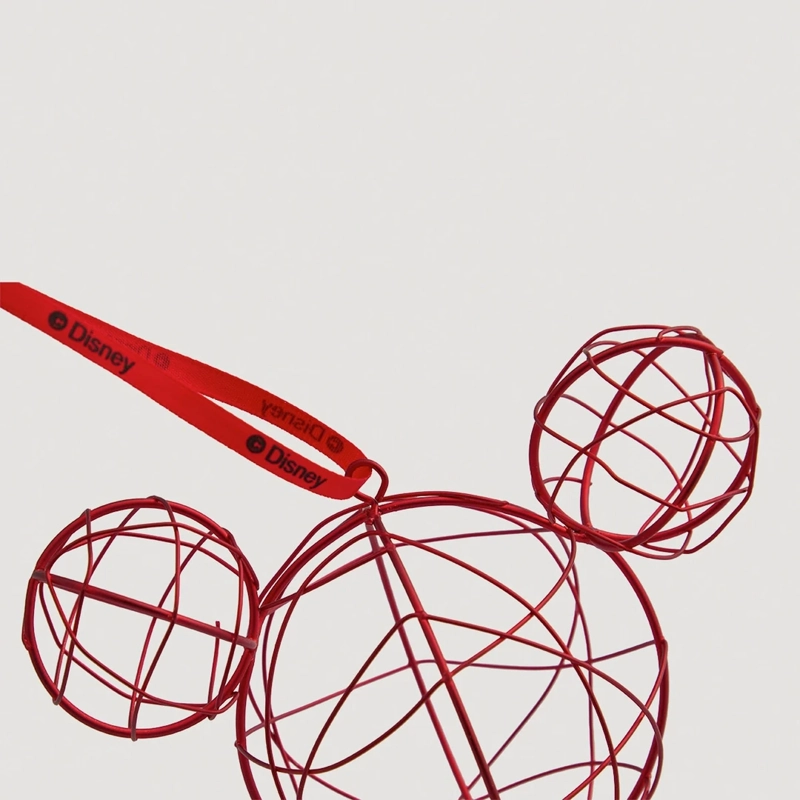 ADORNO NAVIDEÑO DISNEY CARA METAL 9 CM ROJO - 2