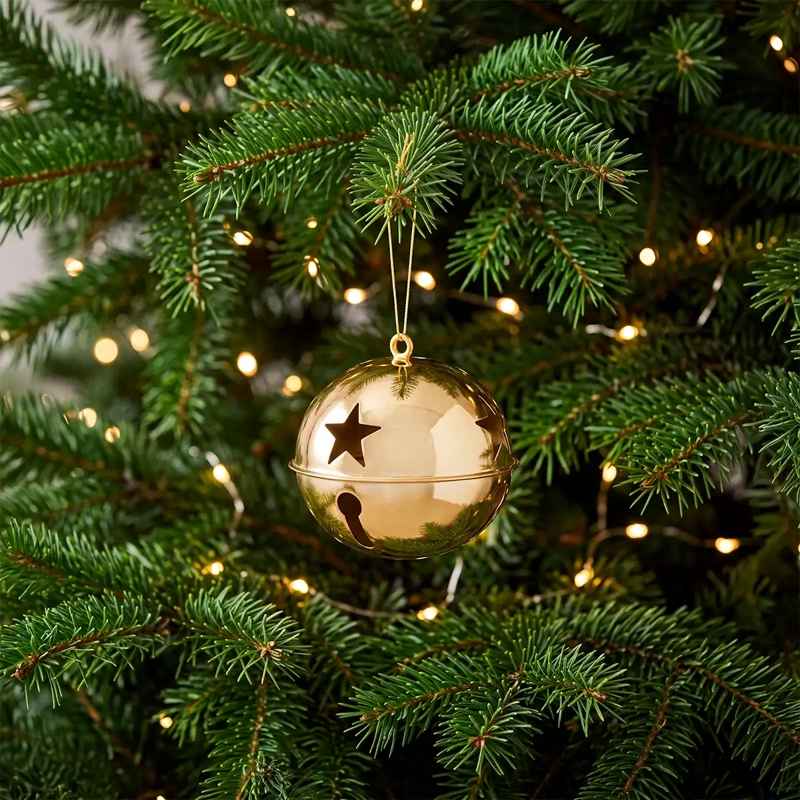 ADORNO NAVIDEÑO RIPLEY HOME CASCABEL XL 20 CM DORADO - 1