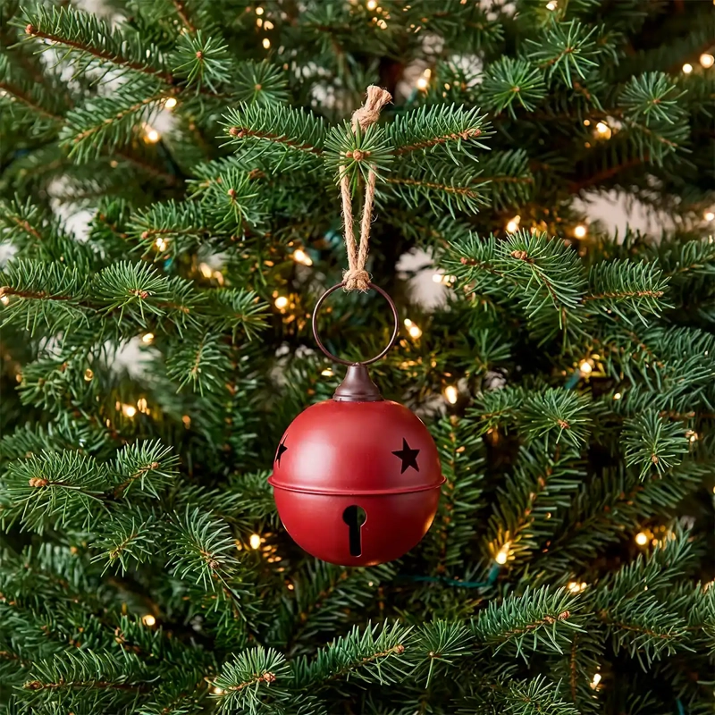 ADORNO NAVIDEÑO RIPLEY HOME TRADITIONAL XMAS CASCABEL ESTRELLA ROJO - 1