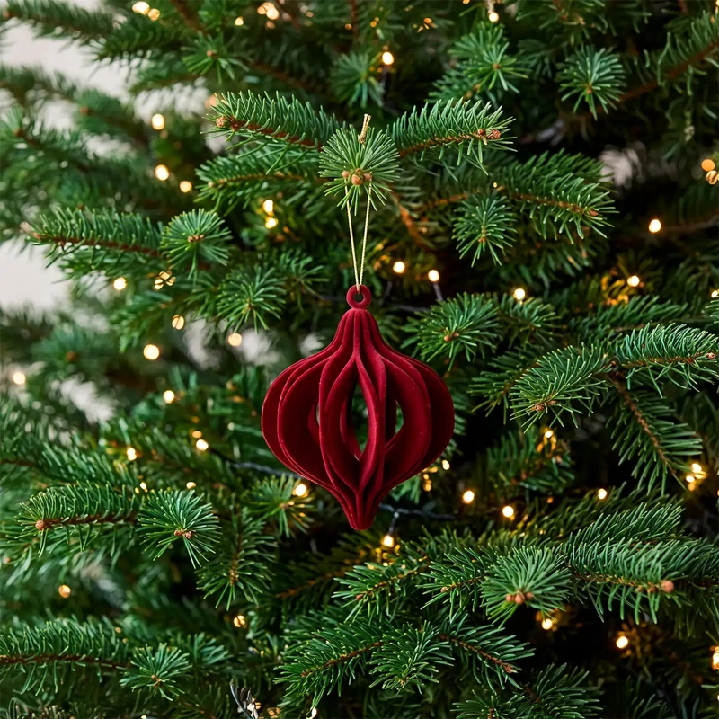 ADORNO NAVIDEÑO RIPLEY HOME WINE ROSE CEBOLLA CALADA BURGUNDY - 1
