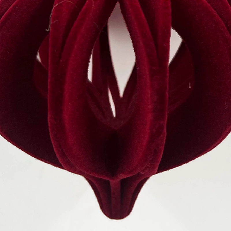 ADORNO NAVIDEÑO RIPLEY HOME WINE ROSE CEBOLLA CALADA BURGUNDY - 3