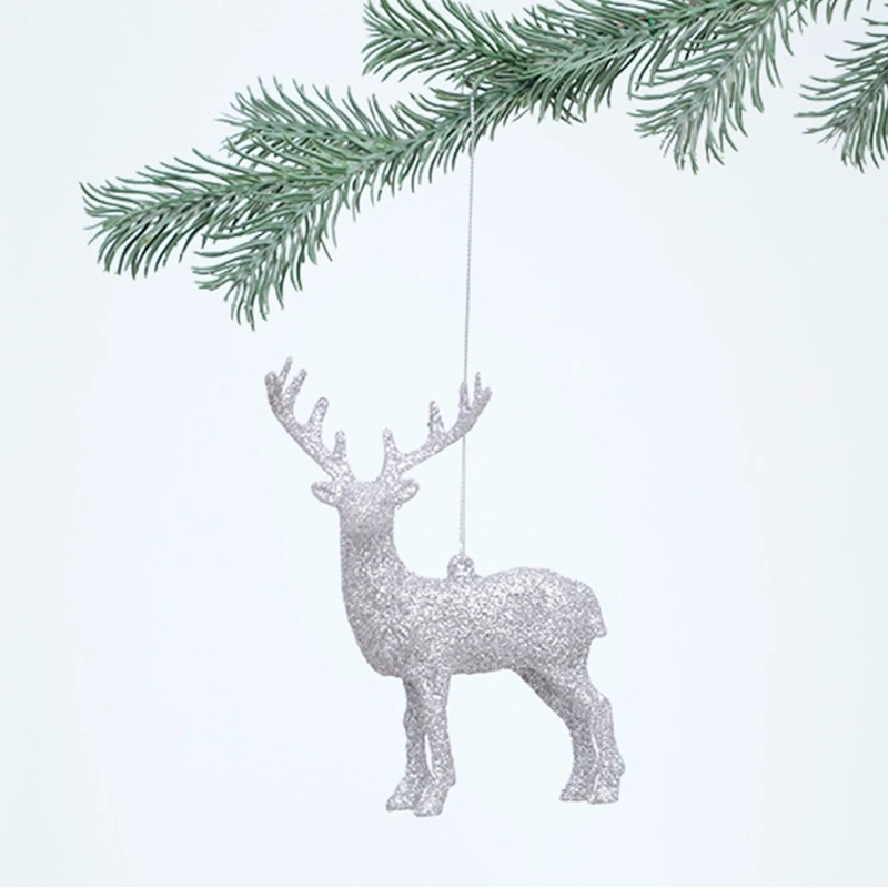 ADORNO NAVIDEÑO RIPLEY HOME GLAM RENO X2 PLATEADO - 2