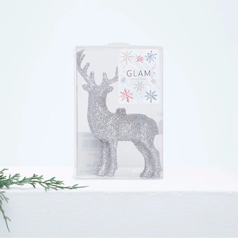 ADORNO NAVIDEÑO RIPLEY HOME GLAM RENO X2 PLATEADO - 3