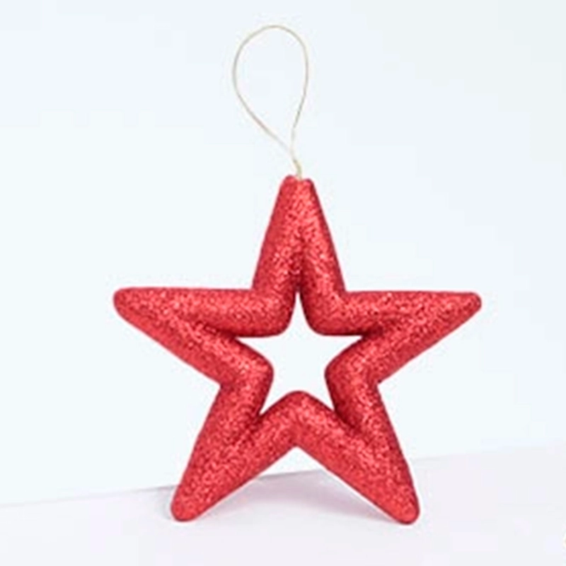 ADORNO NAVIDEÑO RIPLEY HOME GLAM ESTRELLA X4 ROJO - 3