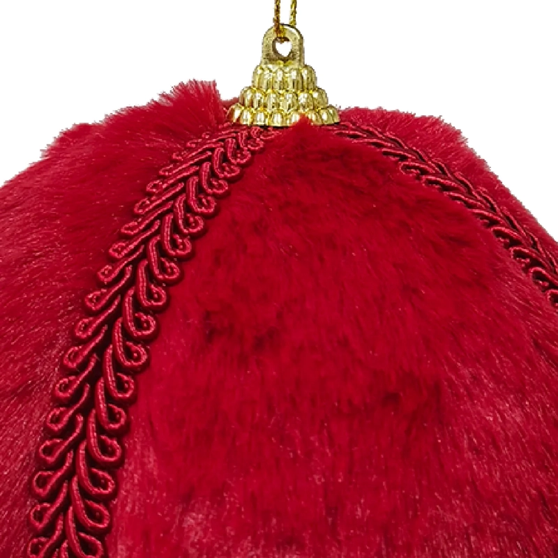 ADORNO NAVIDEÑO RIPLEY HOME WINE ROSE ESFERA PELUDA BURGUNDY - 3