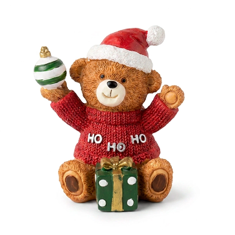 ADORNO NAVIDEÑO RIPLEY HOME TEDDY OSO SENTADO REGALO - 2