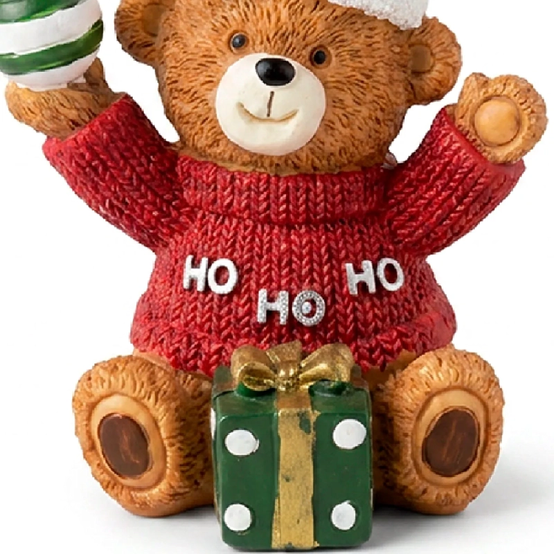 ADORNO NAVIDEÑO RIPLEY HOME TEDDY OSO SENTADO REGALO - 3