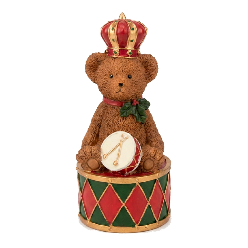 ADORNO NAVIDEÑO RIPLEY HOME TEDDY OSO SENTADO TAMBOR - 2