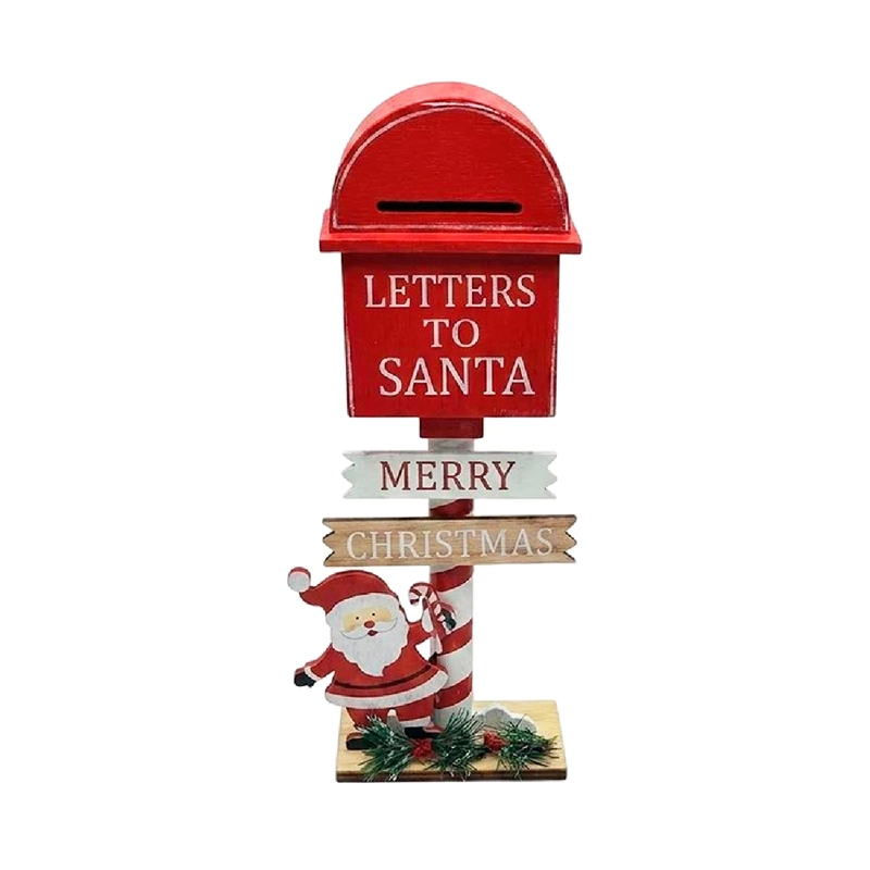 ADORNO NAVIDEÑO RIPLEY HOME TRADITIONAL XMAS BUZÓN LETTERS TO SANTA - 2