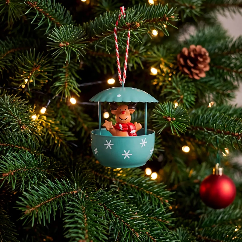 ADORNO NAVIDEÑO RIPLEY HOME TRADITIONAL XMAS RENO METAL - 1