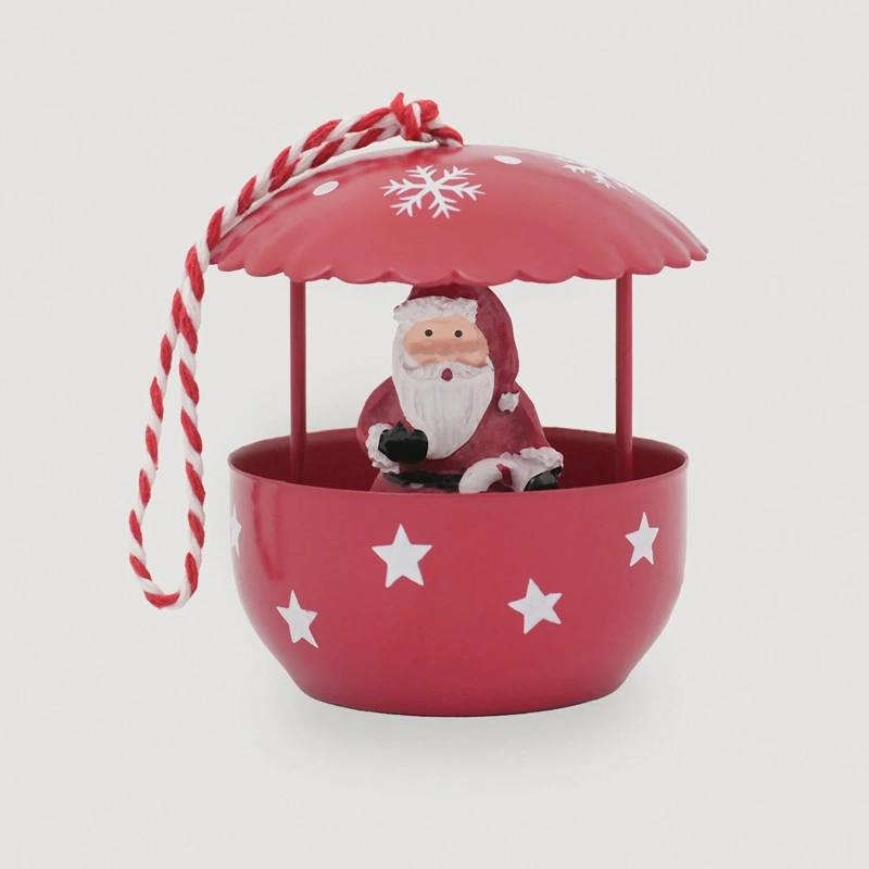 ADORNO NAVIDEÑO RIPLEY HOME TRADITIONAL XMAS SANTA METAL - 2