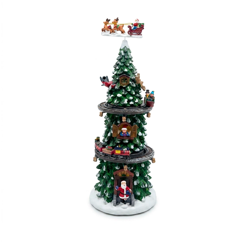 ADORNO NAVIDEÑO RIPLEY HOME VILLA ÁRBOL CON TREN - 2