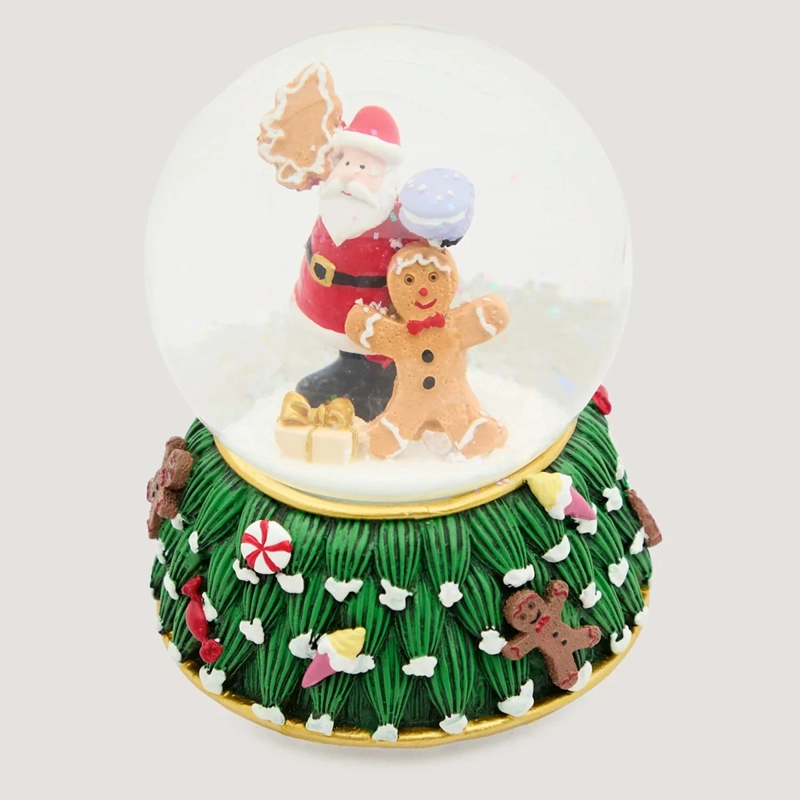 ADORNO NAVIDEÑO RIPLEY HOME ESFERA DE AGUA M SANTA + GALLETA - 2