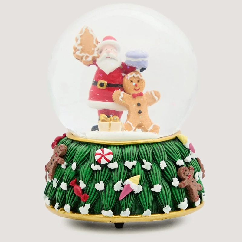 ADORNO NAVIDEÑO RIPLEY HOME ESFERA DE AGUA M SANTA + GALLETA - 3