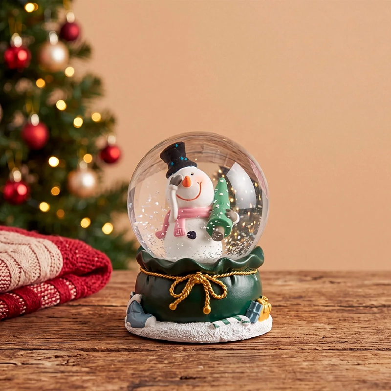 ADORNO NAVIDEÑO RIPLEY HOME ESFERA DE AGUA S SNOWMAN - 1