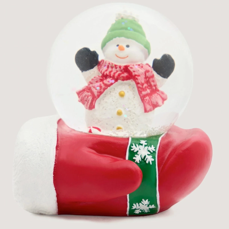 ADORNO NAVIDEÑO RIPLEY HOME GLOBO DE AGUA GUANTE SNOWMAN - 1