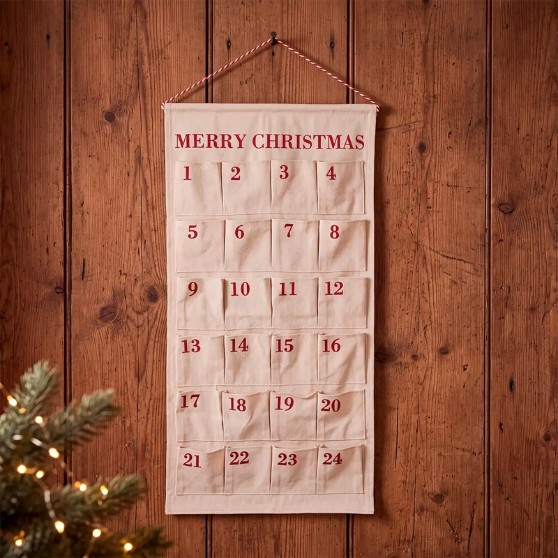 ADORNO NAVIDEÑO RIPLEY HOME CALENDARIO DE ADVIENTO BLANCO - 1