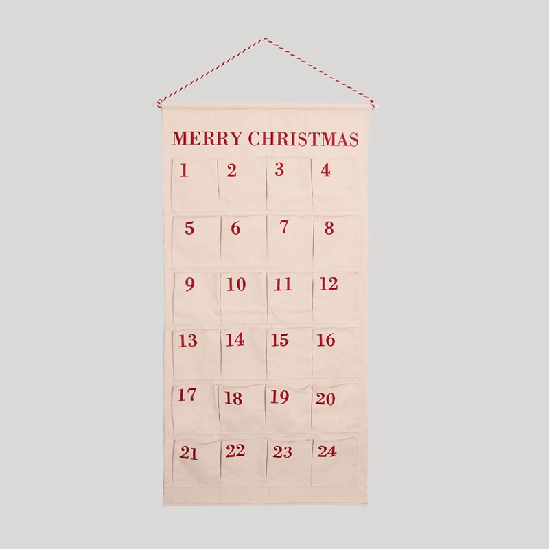 ADORNO NAVIDEÑO RIPLEY HOME CALENDARIO DE ADVIENTO BLANCO - 2
