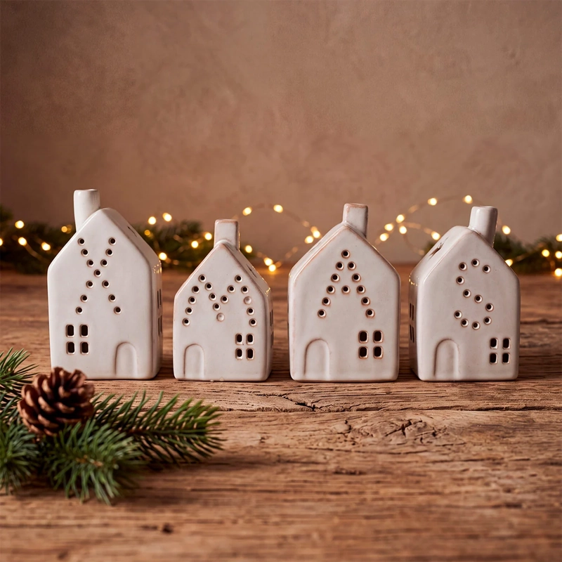 ADORNO MAISON LINETT SET X4 CASAS XMAS - 1