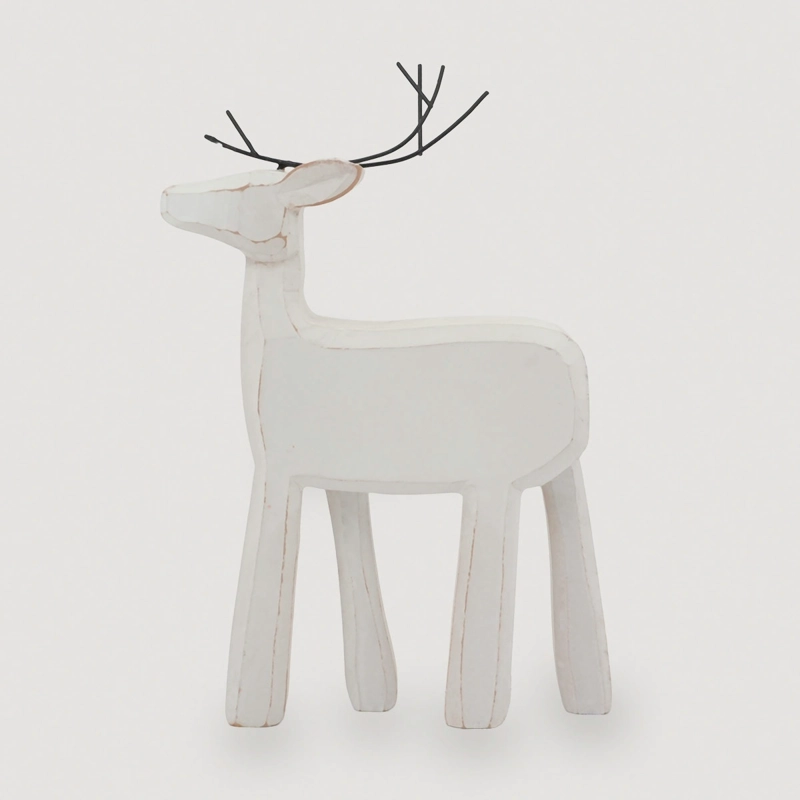 ADORNO NAVIDEÑO RIPLEY HOME NORDIC XMAS RENO BLANCO - 2