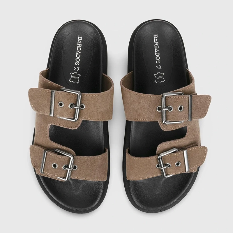SANDALIAS MUJER BARBADOS BROTON CUERO - 6