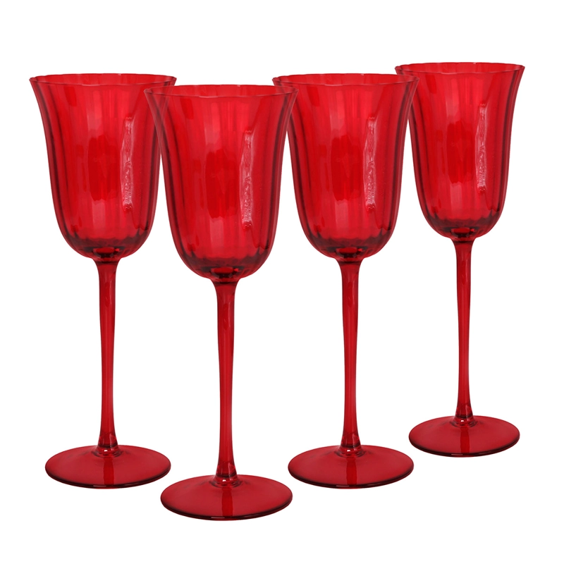 SET X4 COPAS RIPLEY HOME LÍNEAS ROJO