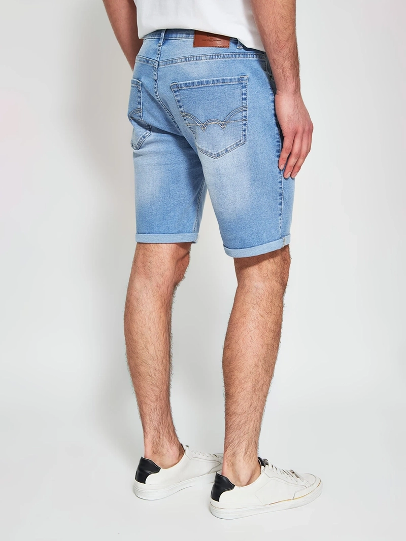 SHORT HOMBRE ROBERT LEWIS ALGODÓN DENIM BÁSICO - 3