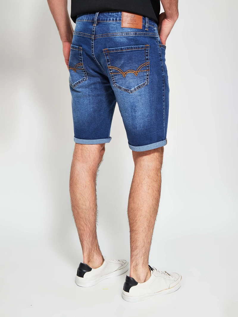 SHORT HOMBRE ROBERT LEWIS ALGODÓN DENIM BÁSICO - 3