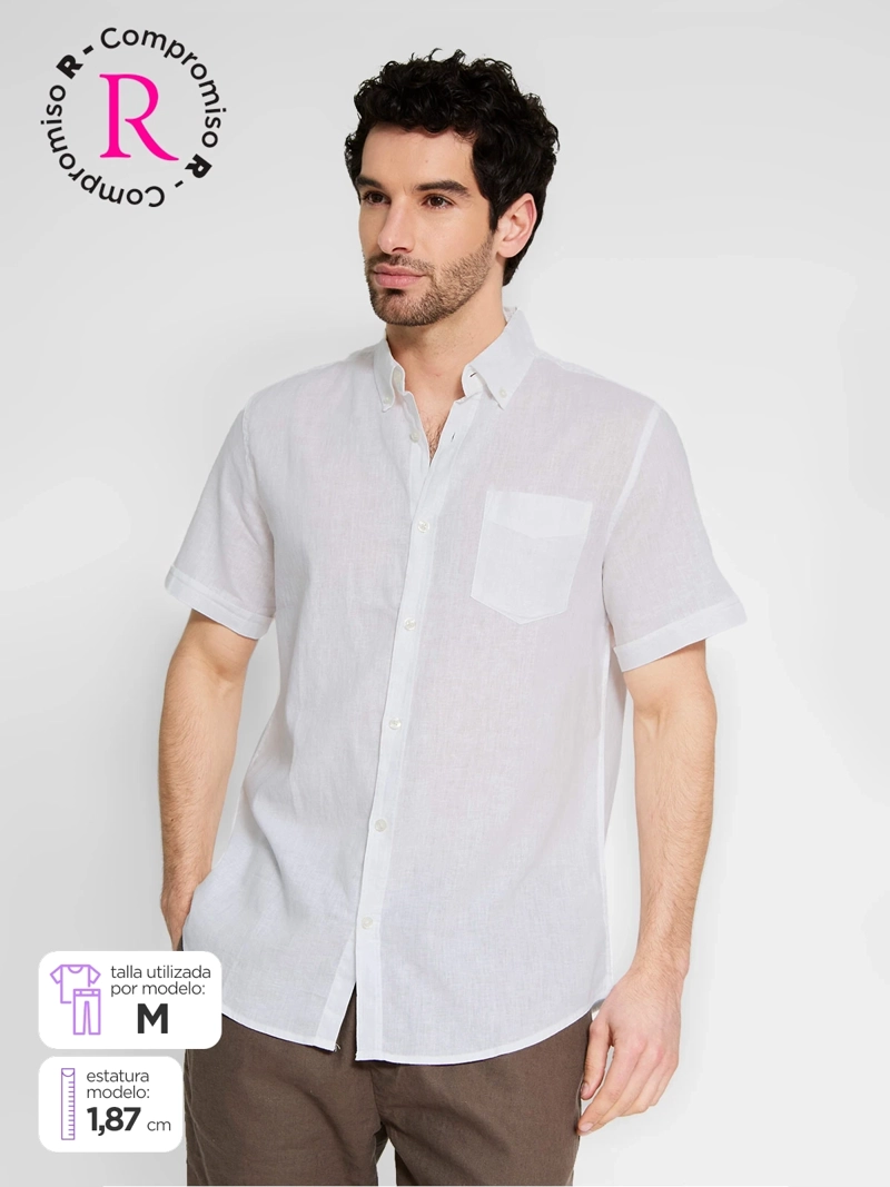 CAMISA HOMBRE KENNETH STEVENS LINO ALGODÓN - 1