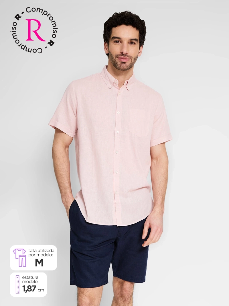 CAMISA HOMBRE KENNETH STEVENS LINO ALGODÓN
