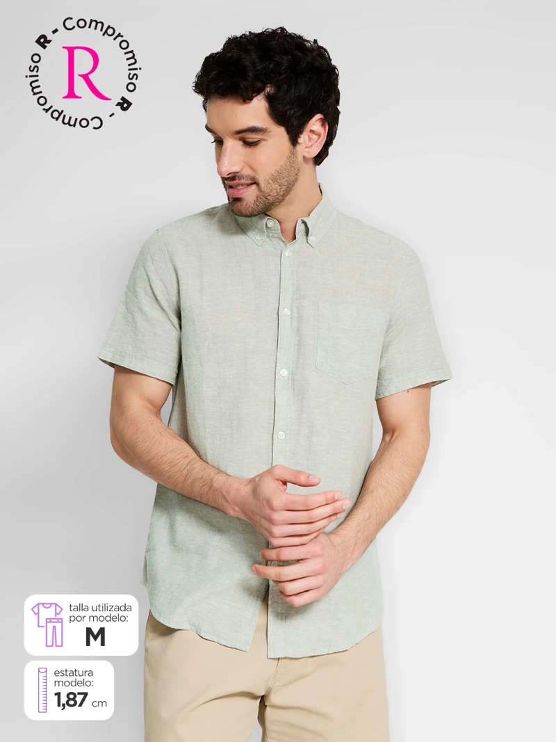 CAMISA HOMBRE KENNETH STEVENS LINO ALGODÓN