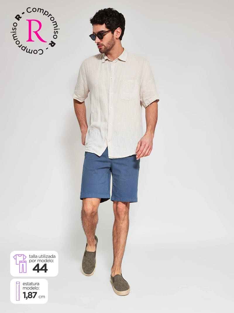 BERMUDA HOMBRE CACHAREL ALGODÓN CHINO BÁSICO - 1