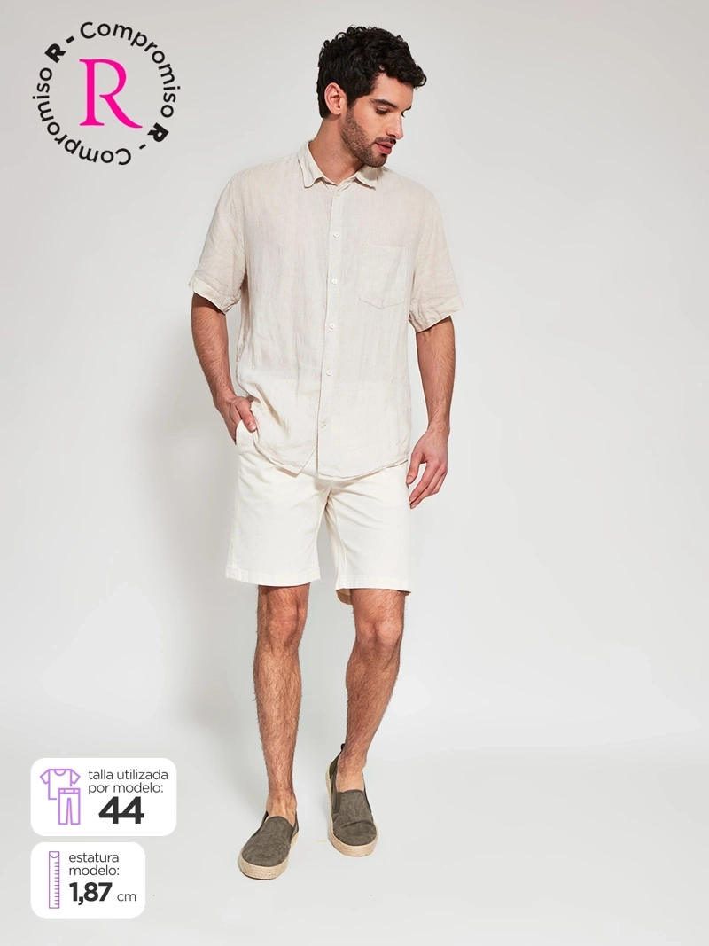 BERMUDA HOMBRE CACHAREL ALGODÓN CHINO BÁSICO