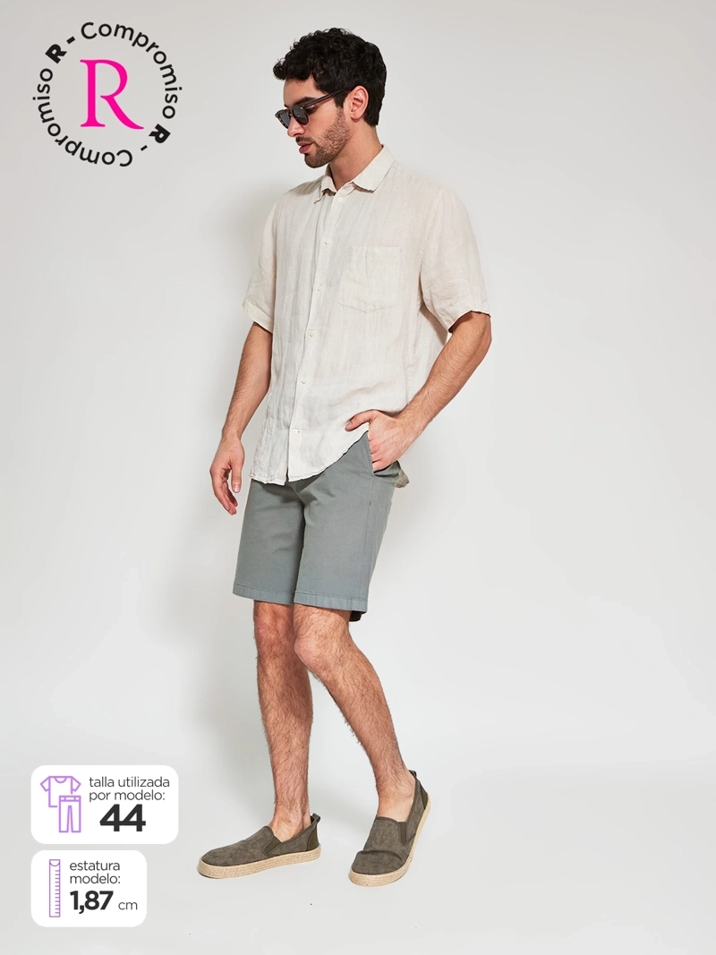 BERMUDA HOMBRE CACHAREL ALGODÓN CHINO BÁSICO