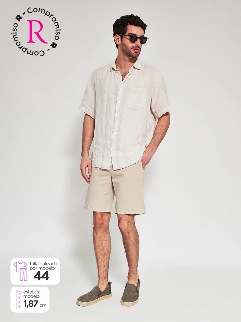 BERMUDA HOMBRE CACHAREL ALGODÓN CHINO BÁSICO