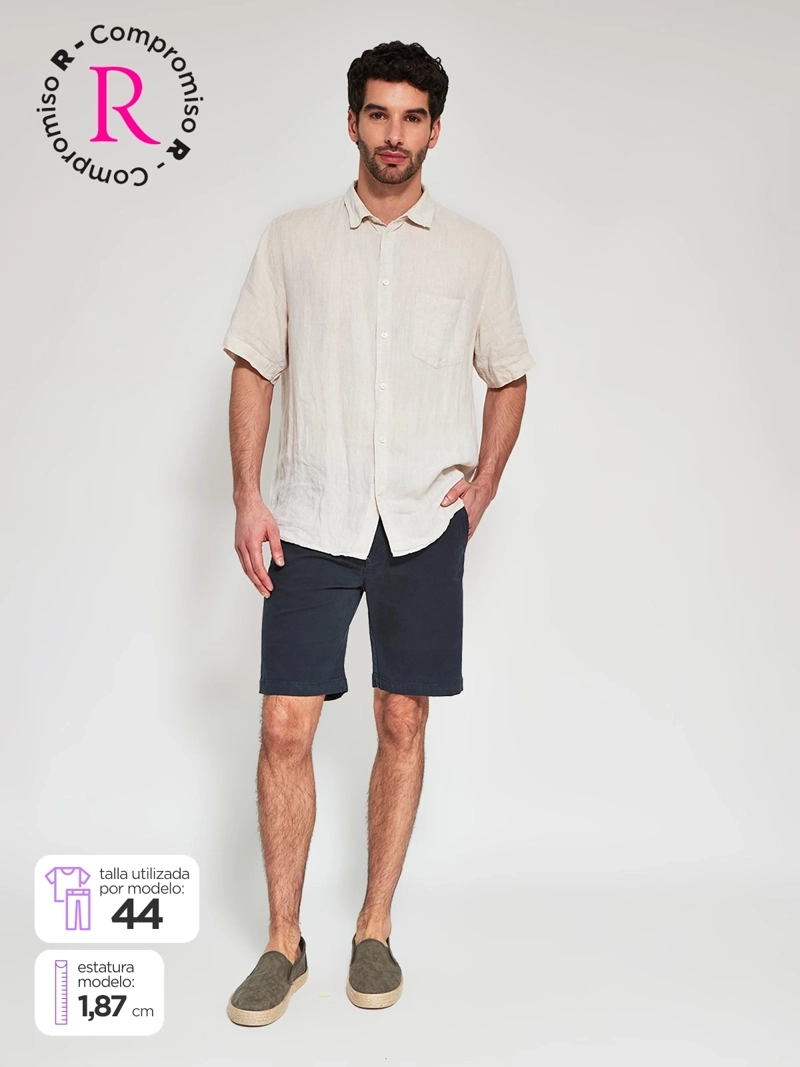 BERMUDA HOMBRE CACHAREL ALGODÓN CHINO BÁSICO