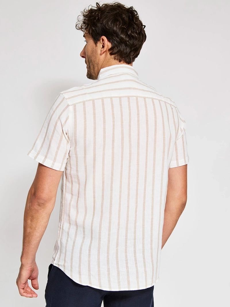 CAMISA HOMBRE KENNETH STEVENS LINO MANGA CORTA - 2