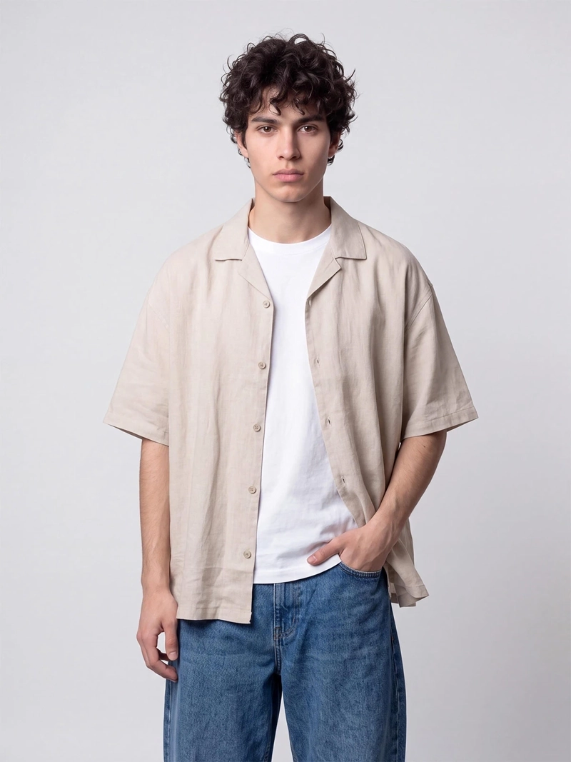 CAMISA HOMBRE INDEX BOXY FIT MANGA CORTA