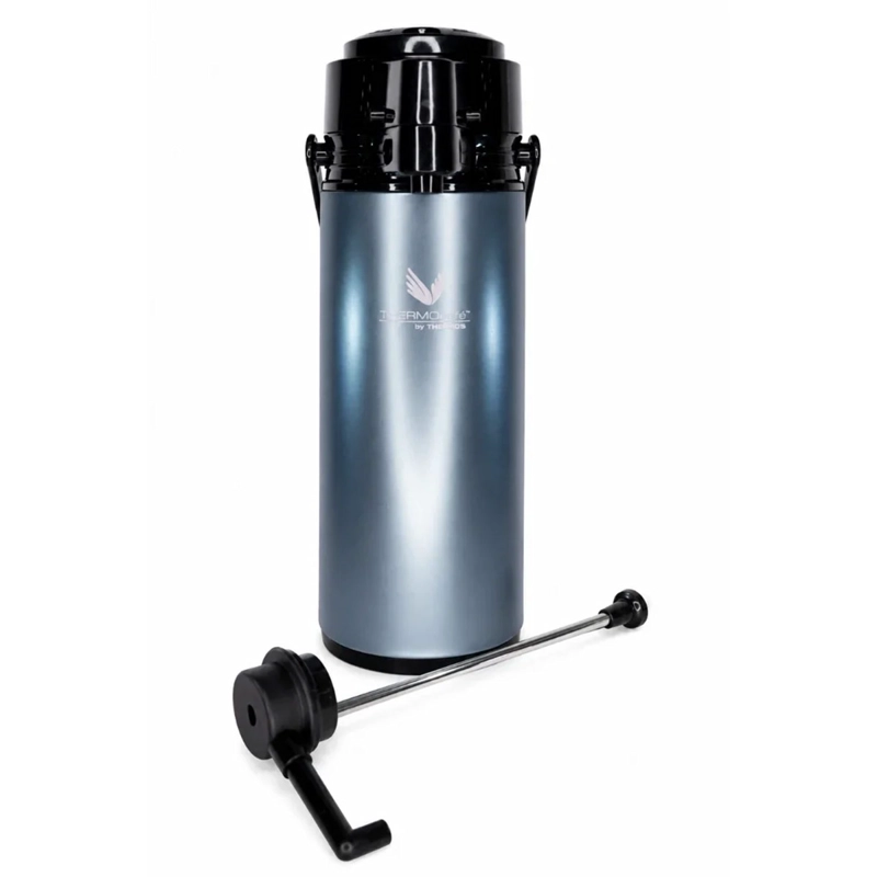 TERMO THERMOS SIFÓN VIDRIO CAFÉ 1.9 LITROS AZUL - 3